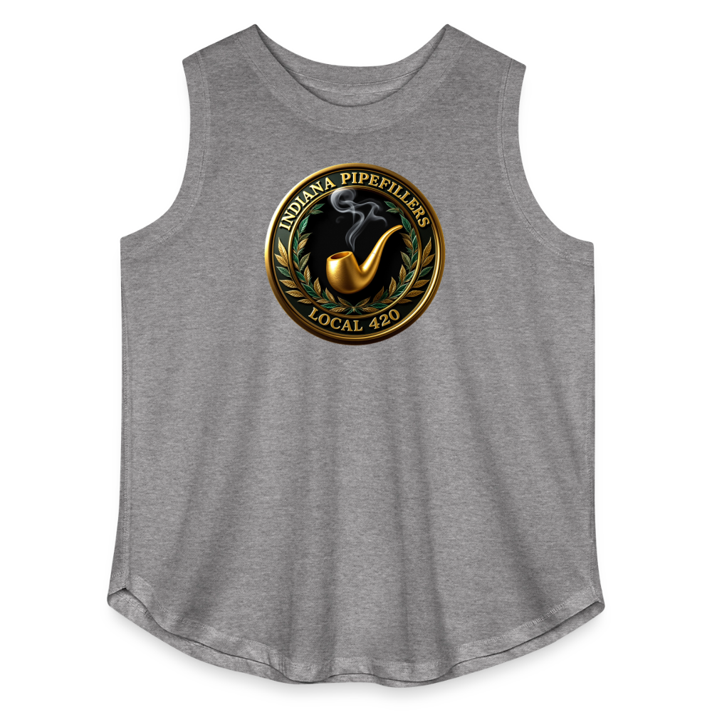 INDIANA PIPEFILLERS LOCAL 420 Women's Curvy Relaxed Tank Top - granite heather 
