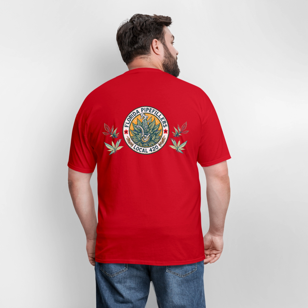 FLORIDA PIPEFILLERS LOCAL 420 F/B DESIGN Men's T-Shirt - red