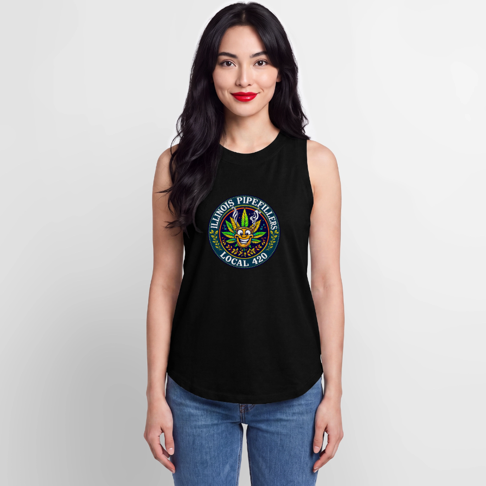 ILLINOIS PIPEFILLERS LOCAL 420 Women's Relaxed Tank Top - black