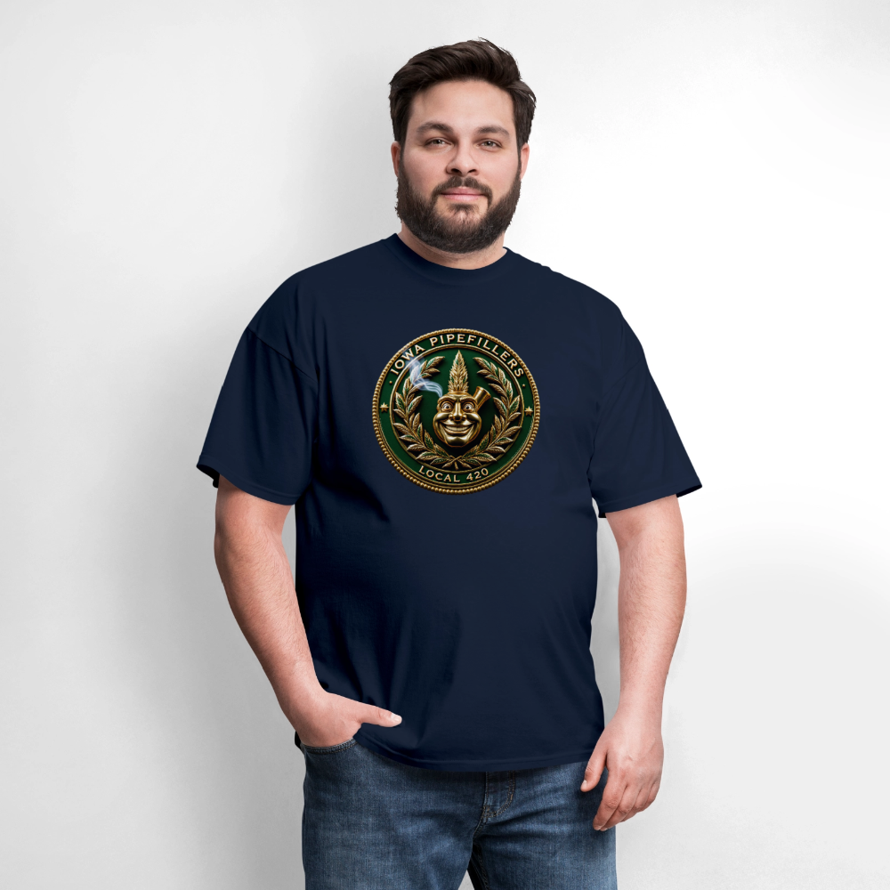IOWA PIPEFILLERS LOCAL 420 F/B DESIGN Men's T-Shirt - navy