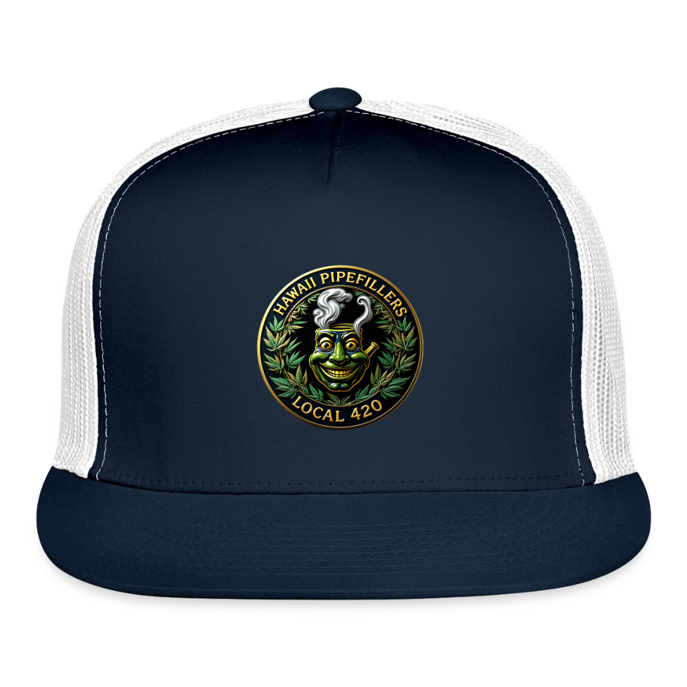 HAWAII PIPEFILLERS LOCAL 420 Trucker Hat - navy/white