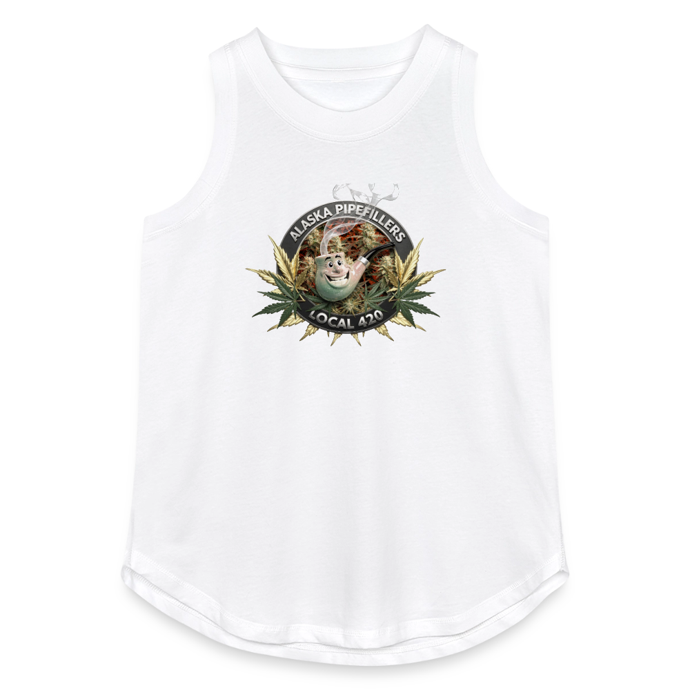 ALASKA PIPEFILLERS LOCAL 420 Women's Relaxed Tank Top - white