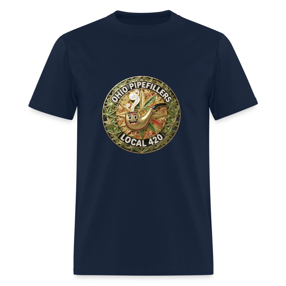 OHIO PIPEFILLERS LOCAL 420  Men's T-Shirt - navy