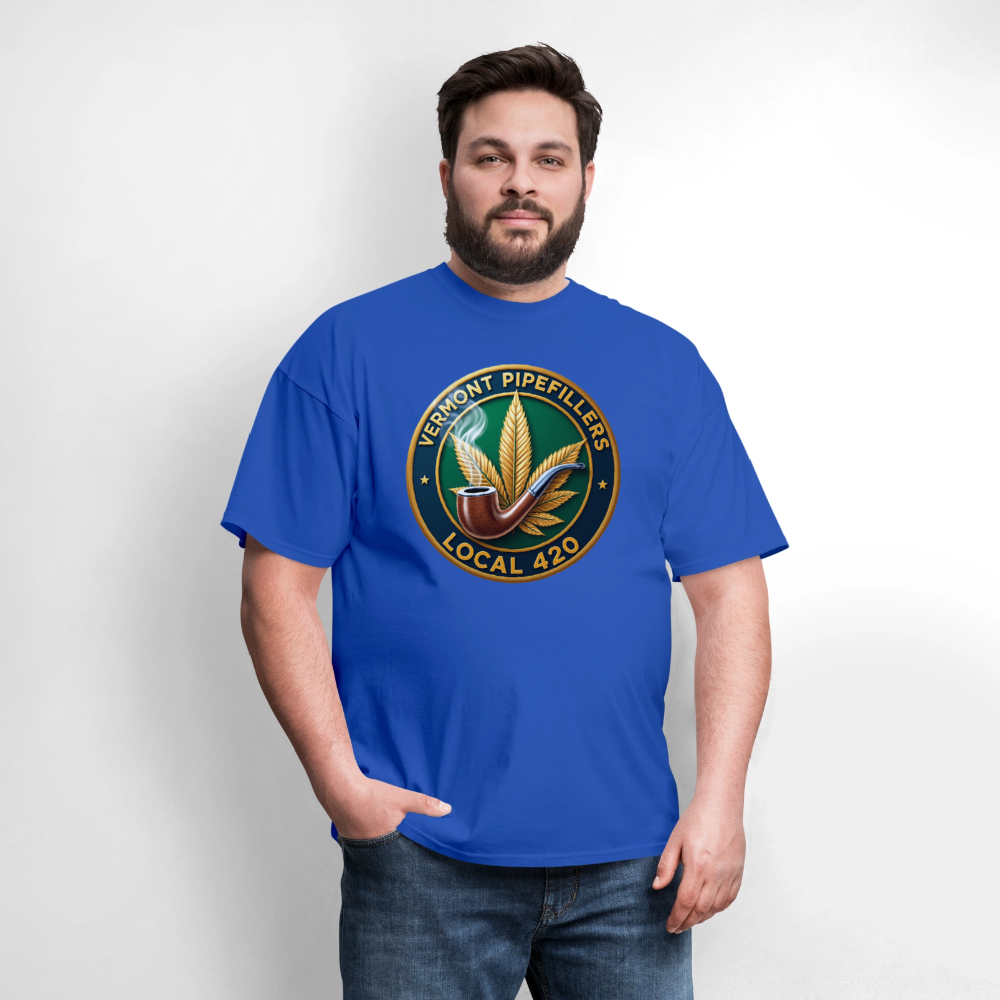 VERMONT PIPEFILLERS LOCAL 420 Men's T-Shirt - royal blue