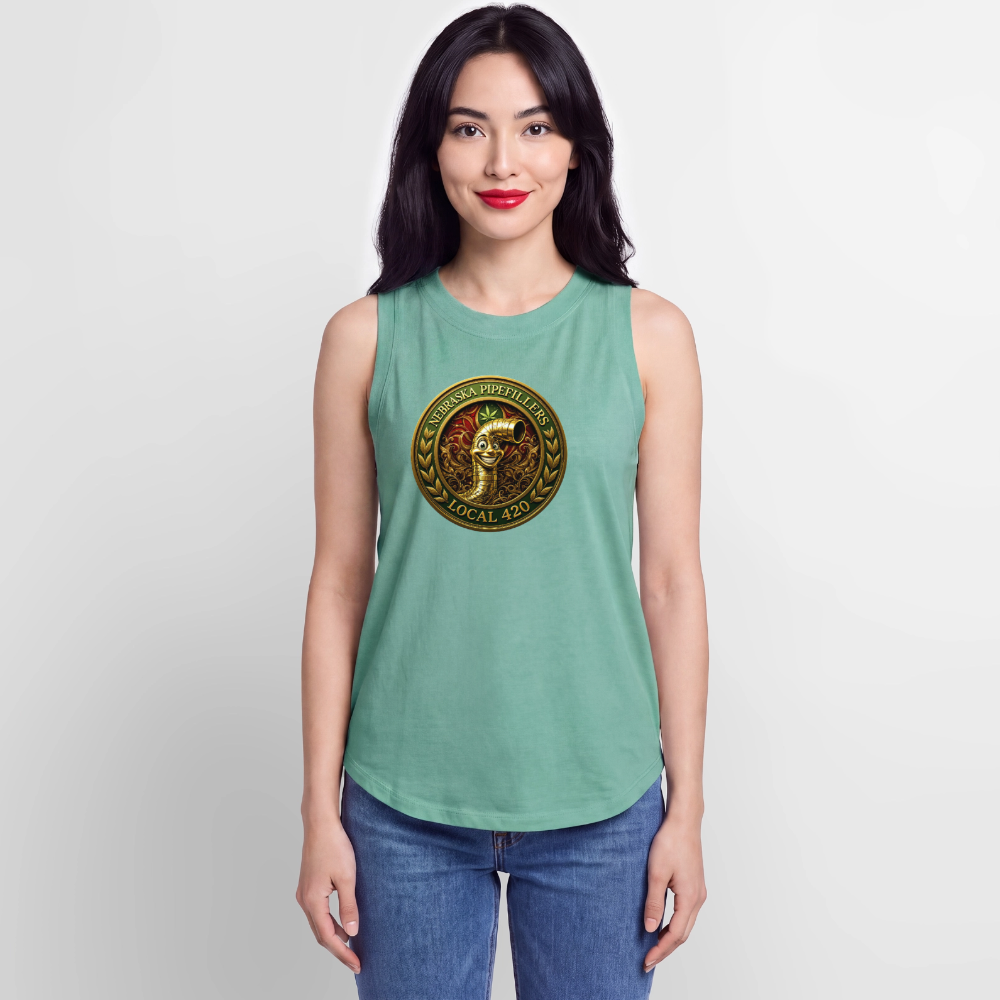 NEBRASKA PIPEFILLERS LOCAL 420 Women's Relaxed Tank Top - saltwater