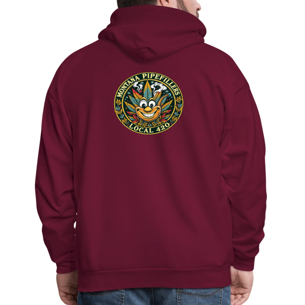 MONTANA PIPEFILLERS LOCAL 420 F/B DESIGN Men's Hoodie - burgundy