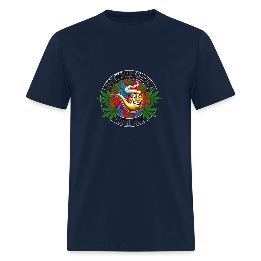 WEST VIRGINIA PIPEFILLERS LOCAL 420 F/B DESIGN Men's T-Shirt - navy