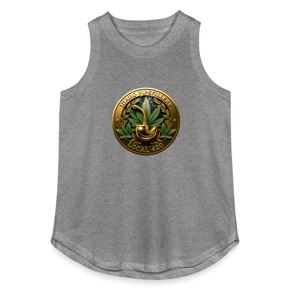 IDAHO PIPEFILLERS LOCAL 420 Women's Relaxed Tank Top - granite heather 