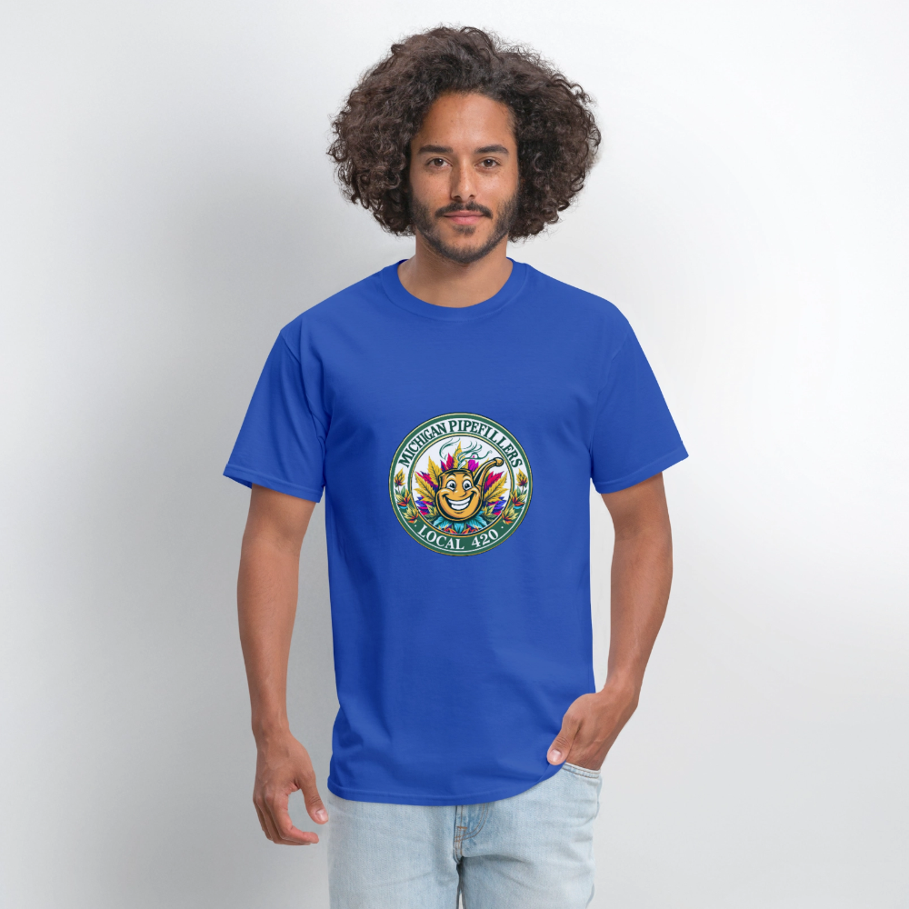MICHIGAN PIPEFILLERS LOCAL 420 Men's T-Shirt - royal blue