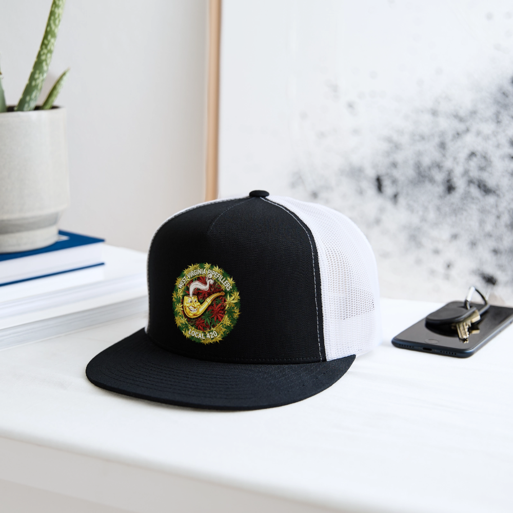 WEST VIRGINIA PIPIEFILLERS LOCAL 420 Trucker Hat - black/white