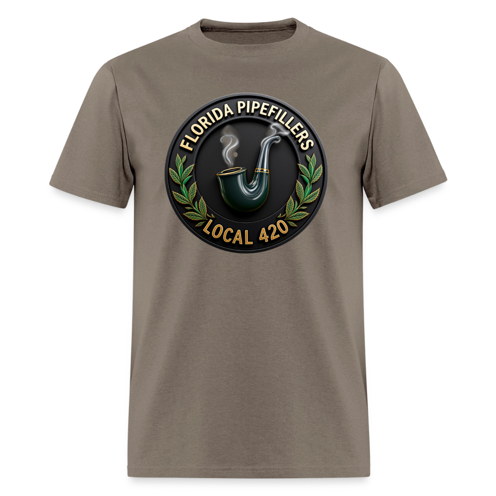 FLORIDA PIPEFILLERS LOCAL 420 F/B DESIGN Men's T-Shirt - safari