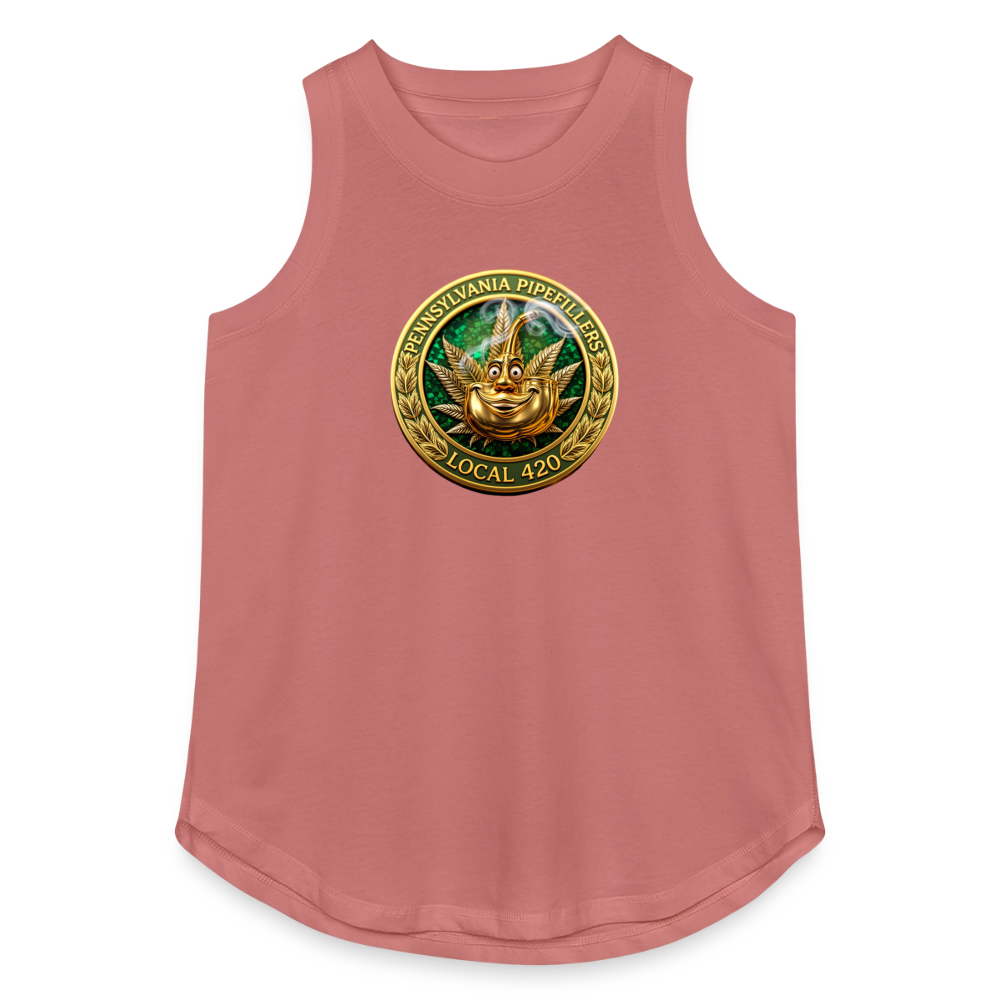 PENNSYLVANIA PIPEFILLERS LOCAL 420 Women's Relaxed Tank Top - mauve