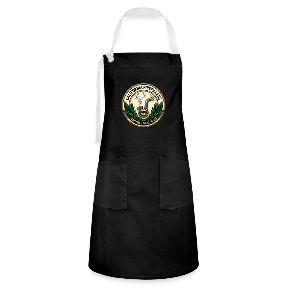 CALIFORNIA PIPEFILLERS UNION LOCAL 420 Artisan Apron - black/white