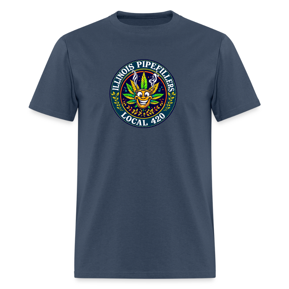 ILLINOIS PIPEFILLERS LOCAL 420 Men's T-Shirt -  blue dusk