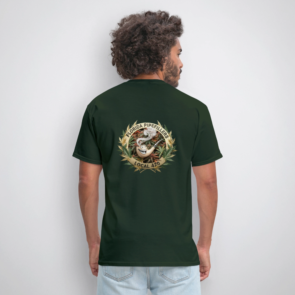 FLORIDA PIPEFILLERS LOCAL 420 F/B DESIGN Men's T-Shirt - forest green