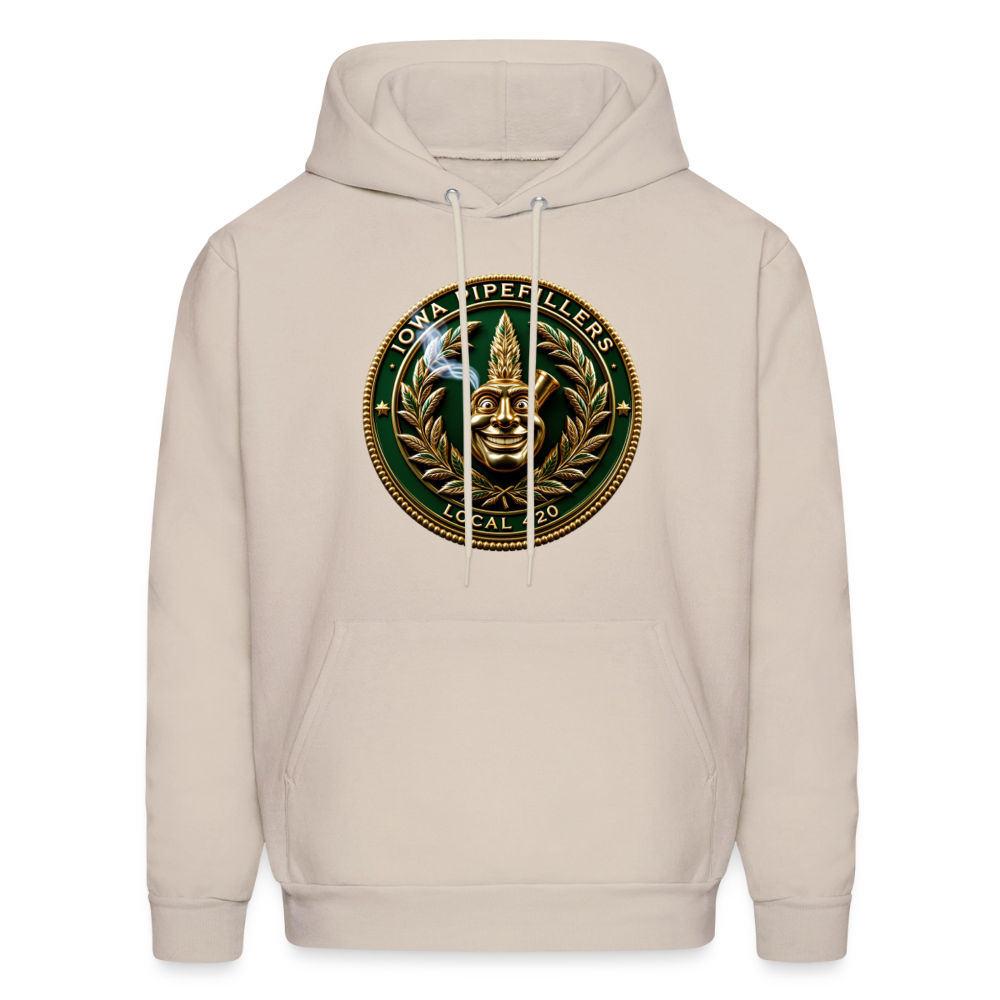 IOWA PIPEFILLERS LOCAL 420 Men's Hoodie - Sand
