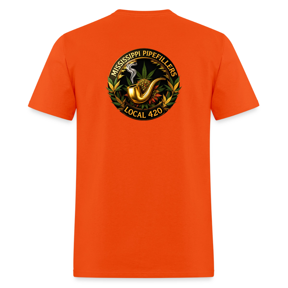 MISSISSIPPI PIPEFILLERS LOCAL 420 Men's T-Shirt - orange