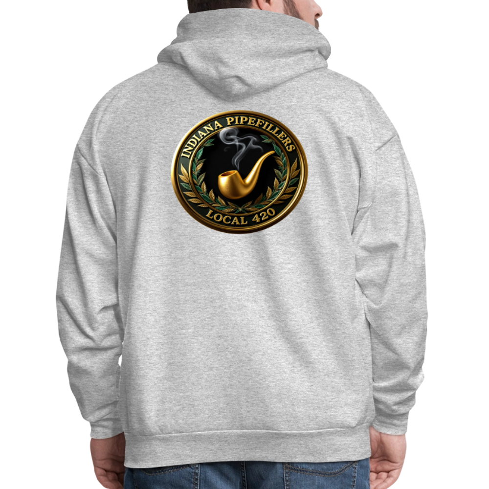INDIANA PIPEFILLERS LOCAL 420 F/B DESIGN Men's Hoodie - heather gray