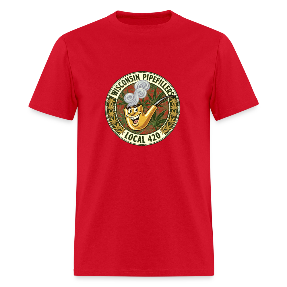 WISCONSIN PIPEFILLERS LOCL 420 Men's T-Shirt - red