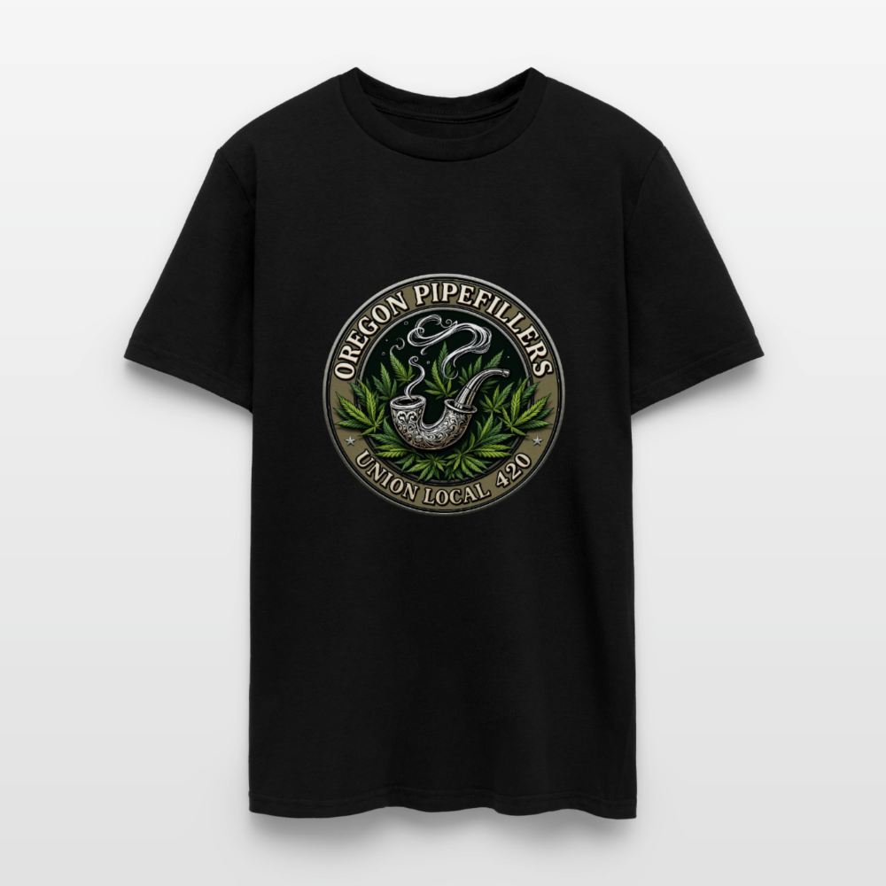 OREGON PIPEFILLERS UNION LOCAL 420 Men's T-Shirt - black