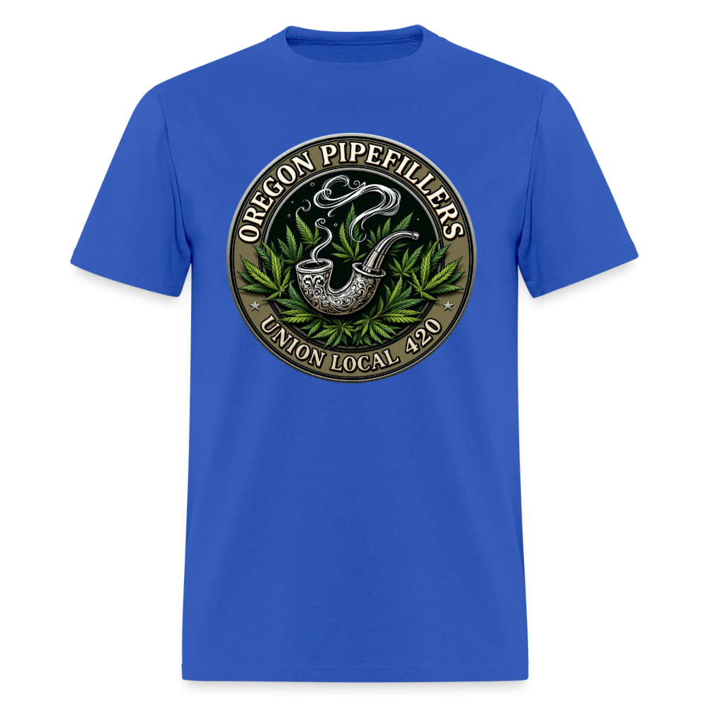 OREGON PIPEFILLERS LOCAL 420 Men's T-Shirt - royal blue