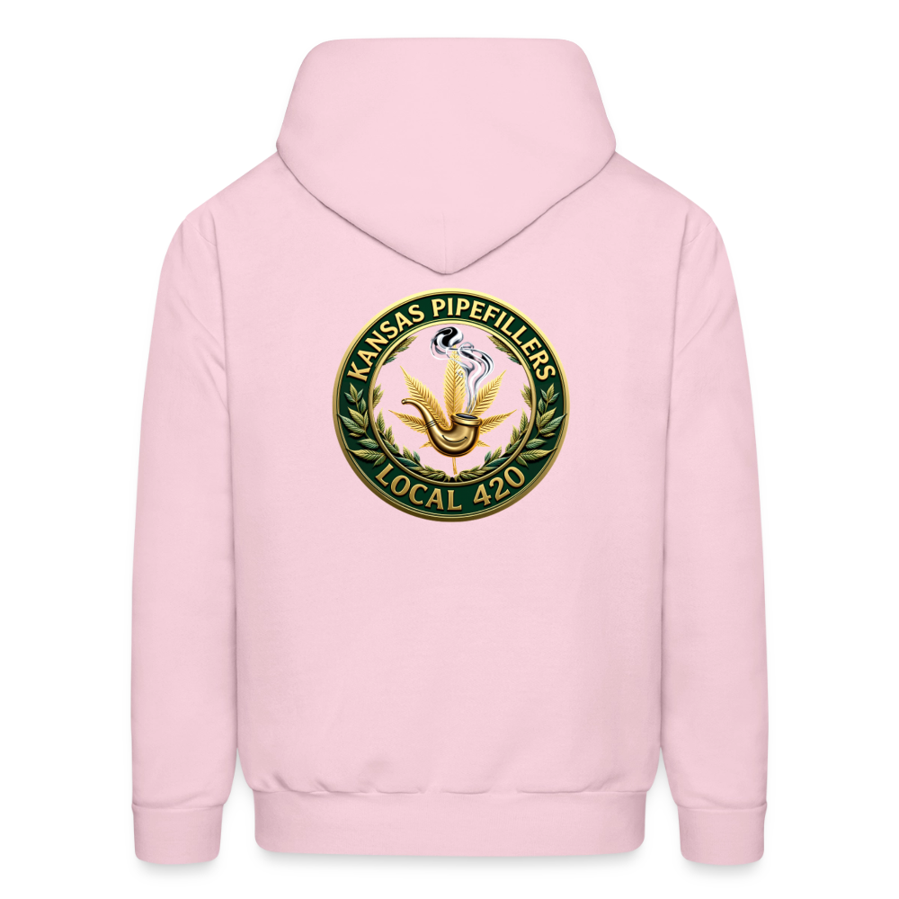 KANSAS PIPEFILLERS LOCAL 420 F/B DESIGNS Men's Hoodie - pale pink