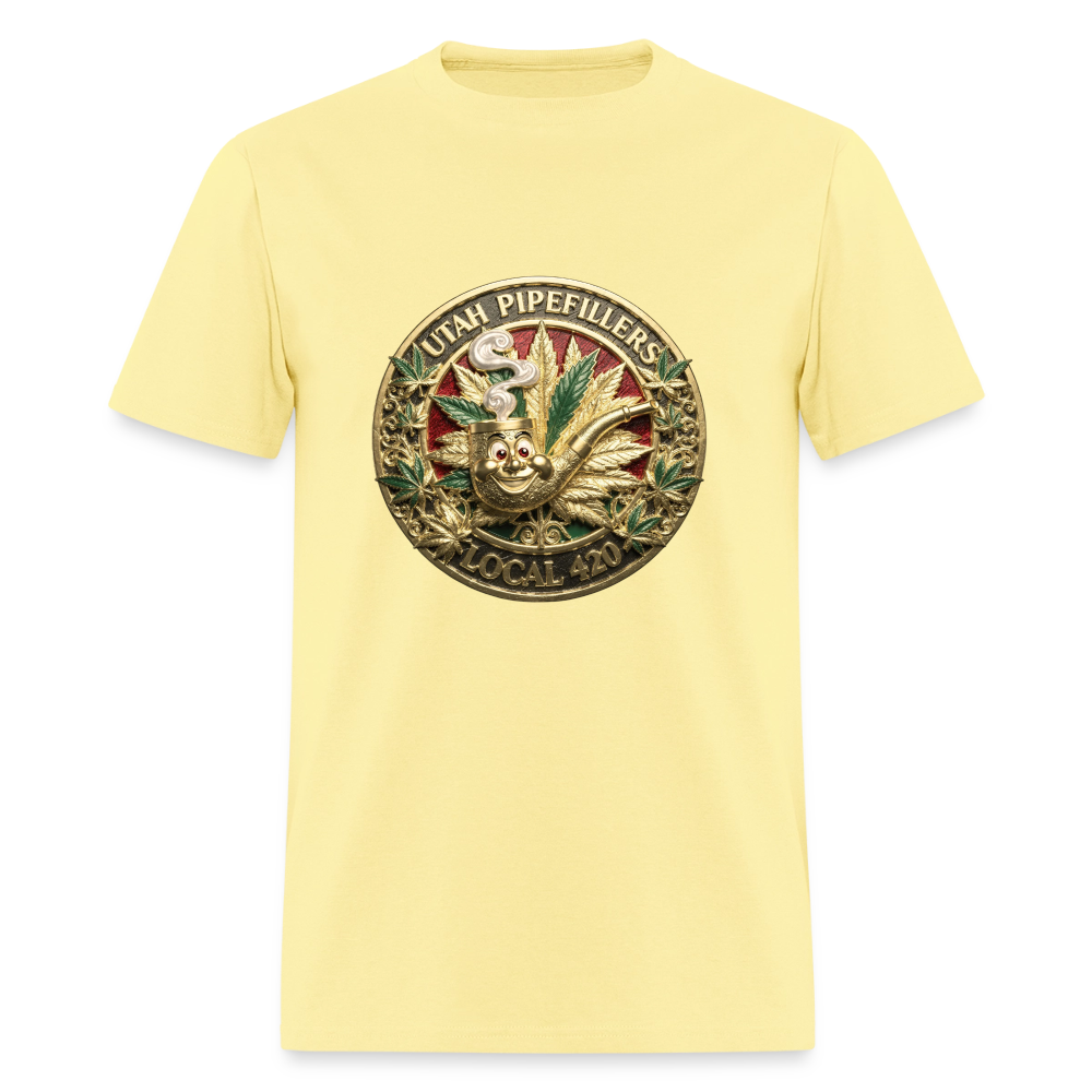 UTAH PIPEFILLERS LOCAL 420 Men's T-Shirt - cornsilk