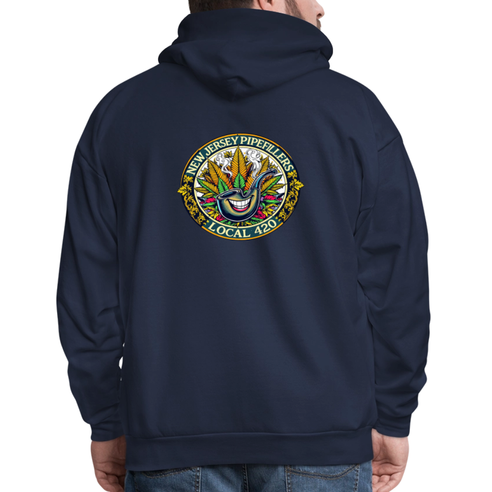 NEW JERSEY PIPEFILLERS LOCAL 420 F/B DESIGN Men's Hoodie - navy