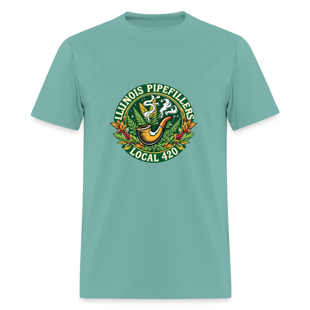 ILLINOIS PIPEFILLERS LOCAL 420 Men's T-Shirt - aquatic