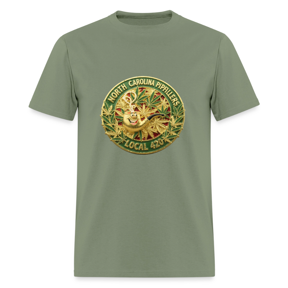 NORTH CAROLINA  PIPEFILLERS LOCAL 420 Men's T-Shirt - military green