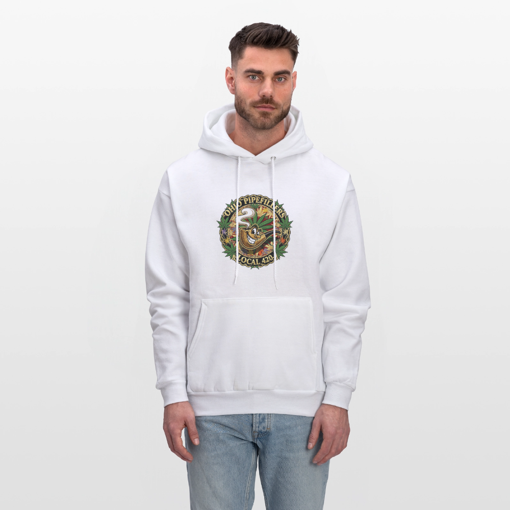 OHIO PIPEFILLERS LOCAL 420 Men's Hoodie - white