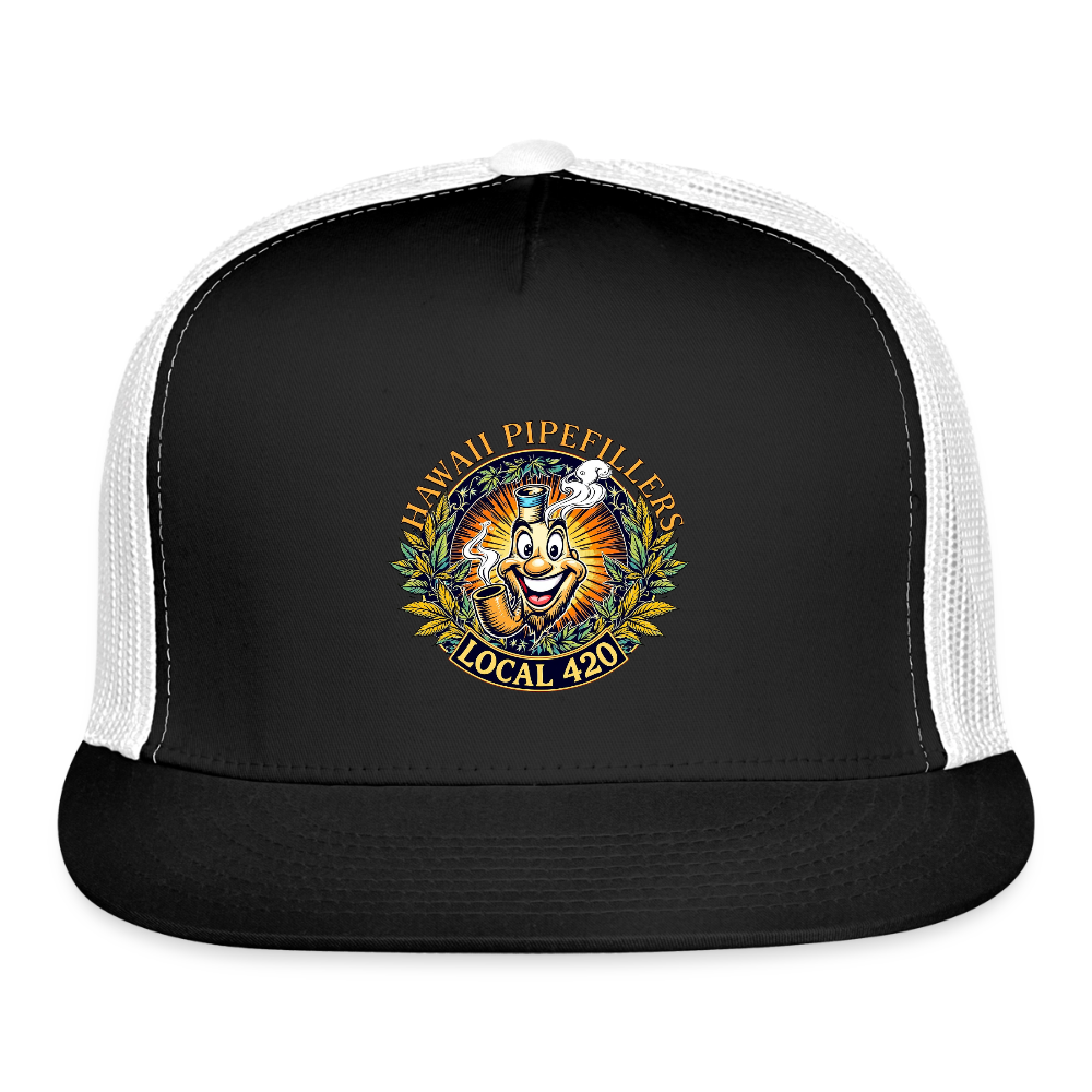 HAWAII PIPEFILLERS LOCAL 420 Trucker Hat - black/white