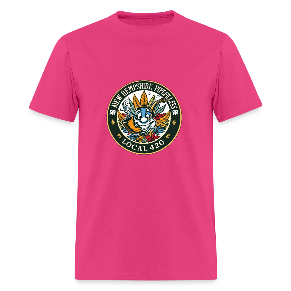 NEW HEMPSHIRE PIPEFILLERS LOCAL 420 Men's T-Shirt - fuchsia