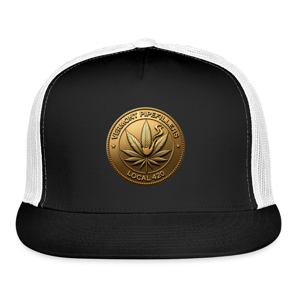VERMONT PIPEFILLERS LOCAL 420 Trucker Hat - black/white