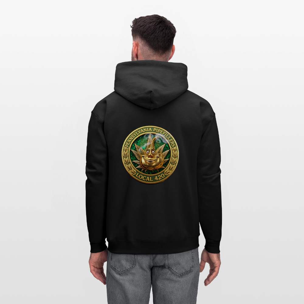 PENNSYLVANIA PIPEFILLERS LOCAL 420 F/B DESIGNS Men's Hoodie - black