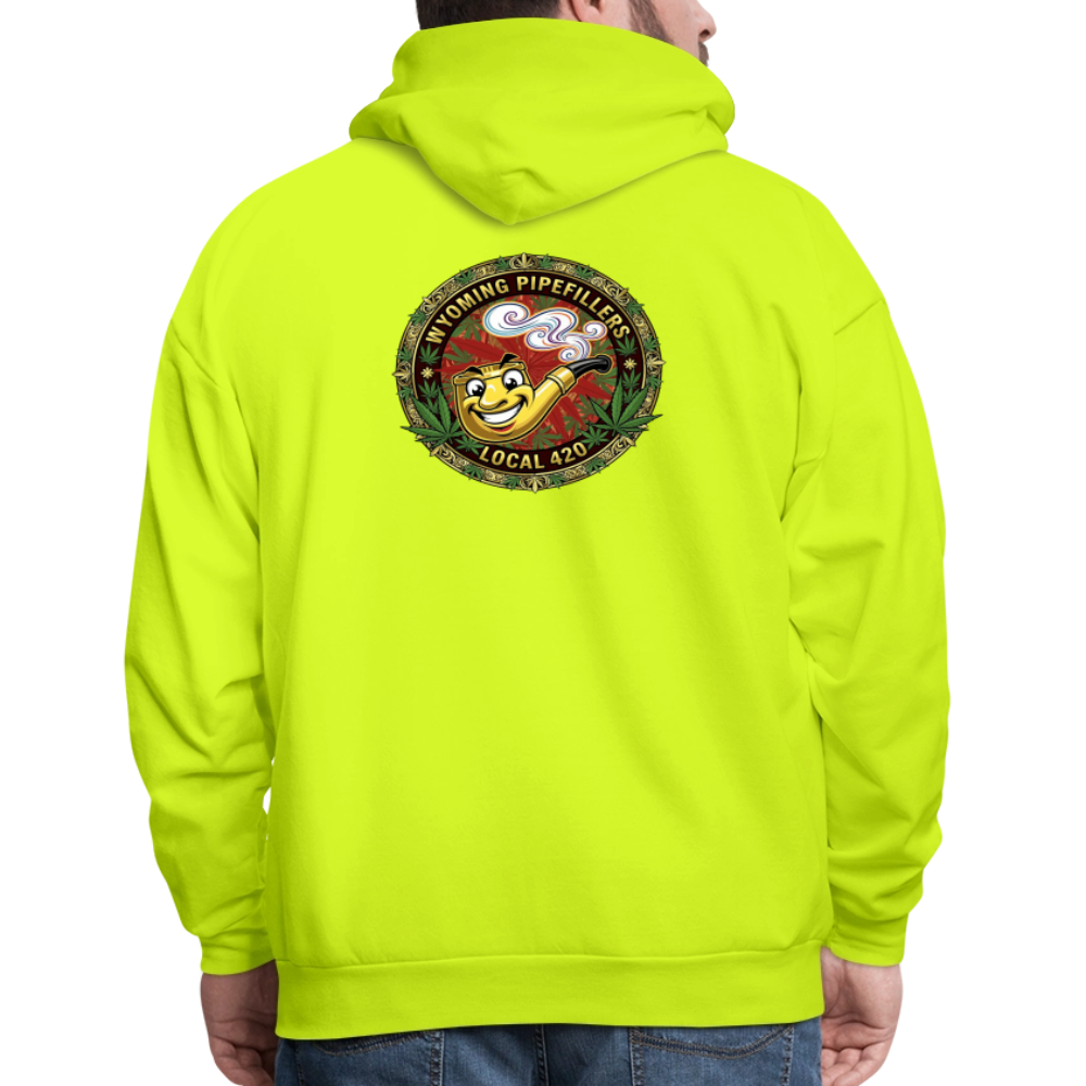 WYOMING PIPEFILLERS LOCAL 420 F/B DESIGN Men's Hoodie - safety green