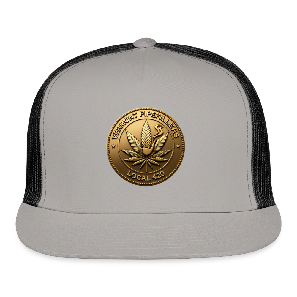 VERMONT PIPEFILLERS LOCAL 420 Trucker Hat - gray/black