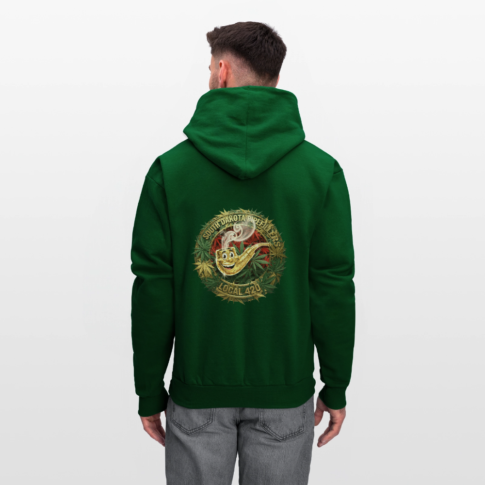 SOUTH DAKOTA PIPEFILLERS LOCAL 420  F/B DESIGN Men's Hoodie - forest green