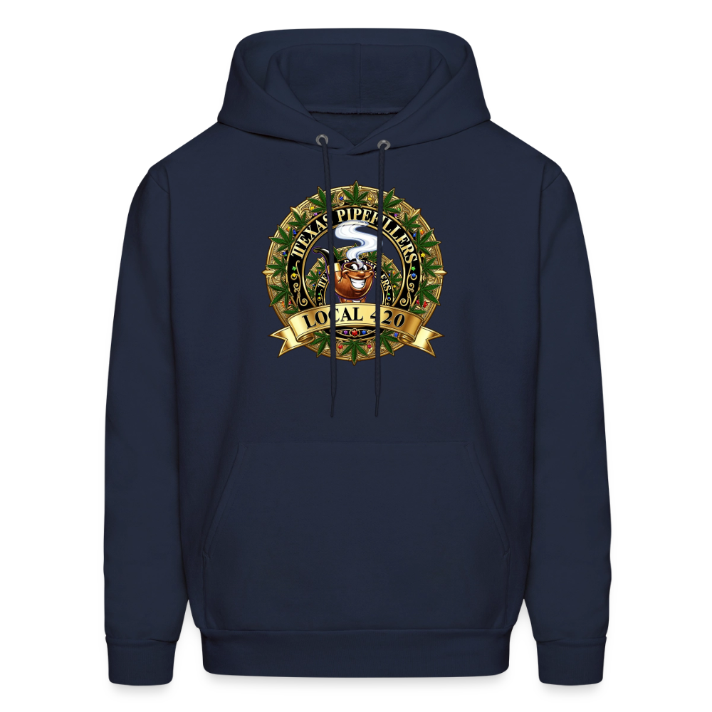 TEXAS PIPEFILLERS LOCAL 420 F/B DESIGN Men's Hoodie - navy