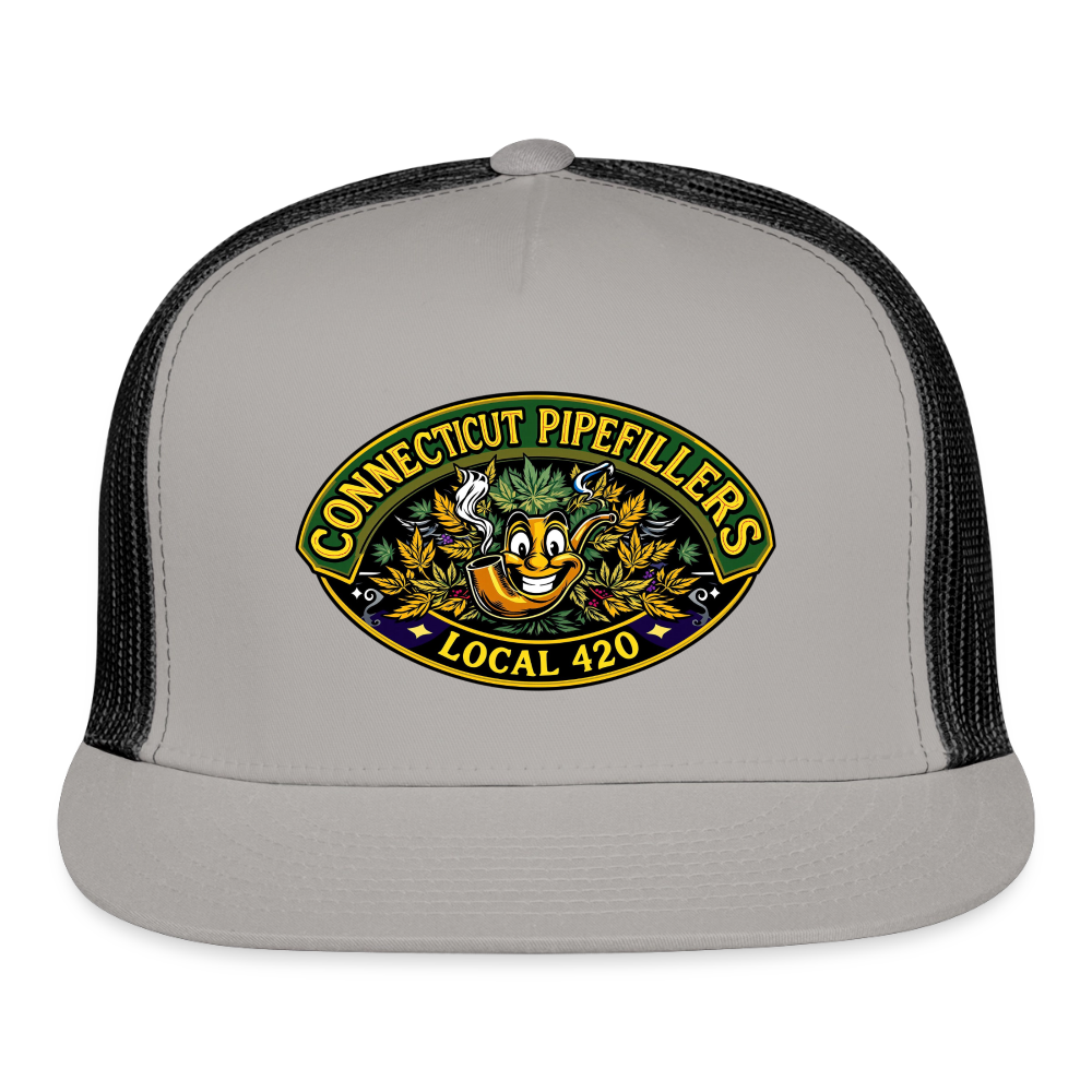 CONNECTICUT PIPEFILLERD LOCAL 420 Trucker Hat - gray/black
