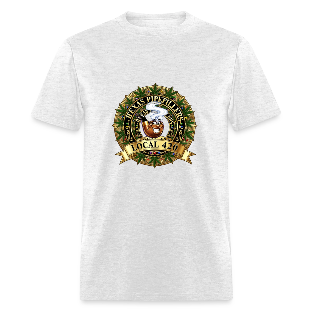 TEXAS PIPEFILLERS LOCAL 420 Men's T-Shirt - light heather gray