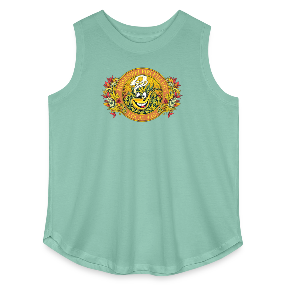 MISSISSIPPI PIPEFILLERS LOCAL 420 F/B DESIGN Women's Curvy Relaxed Tank Top - saltwater