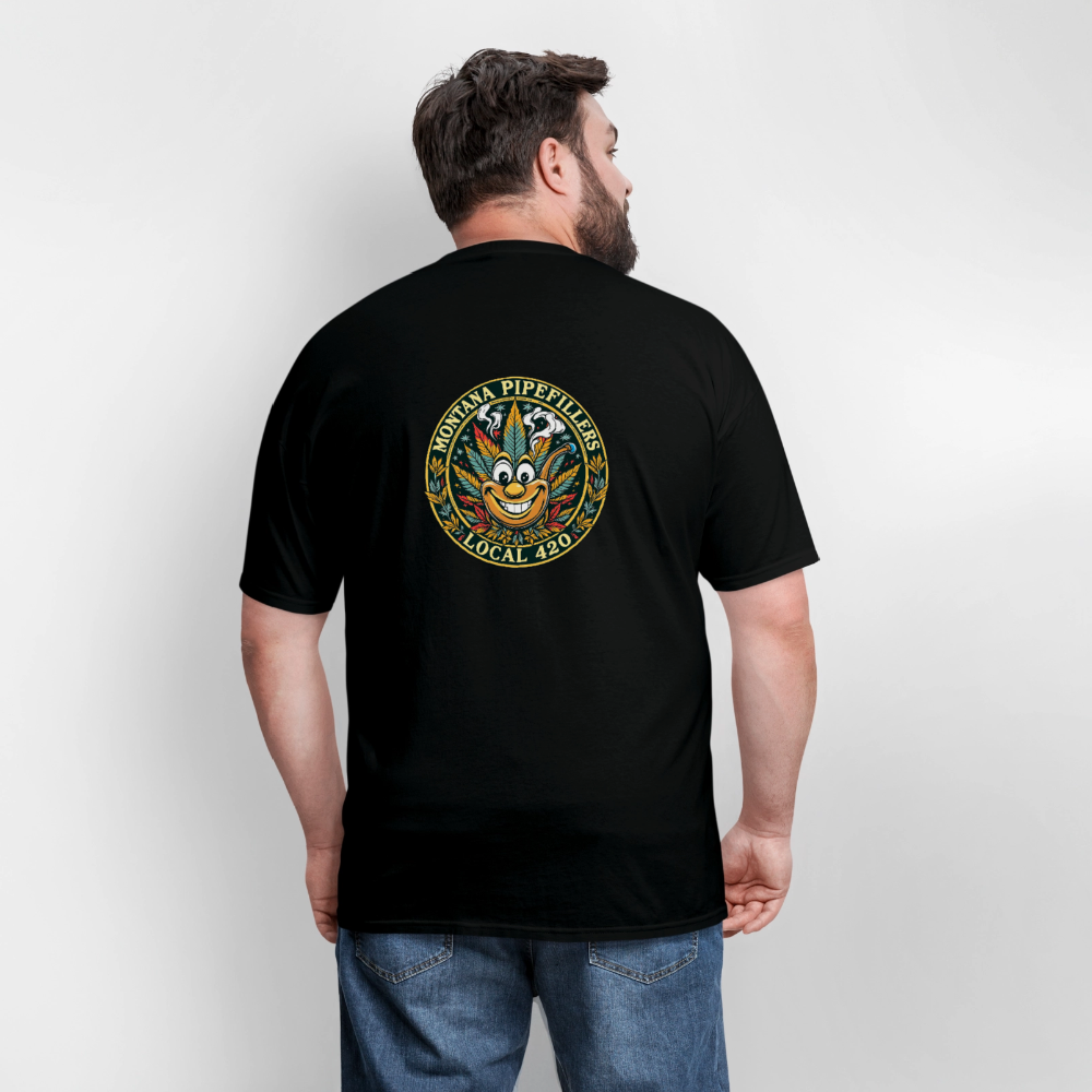 MONTANA PIPEFILLERS LOCAL 420 F/B DESIGN Men's T-Shirt - black