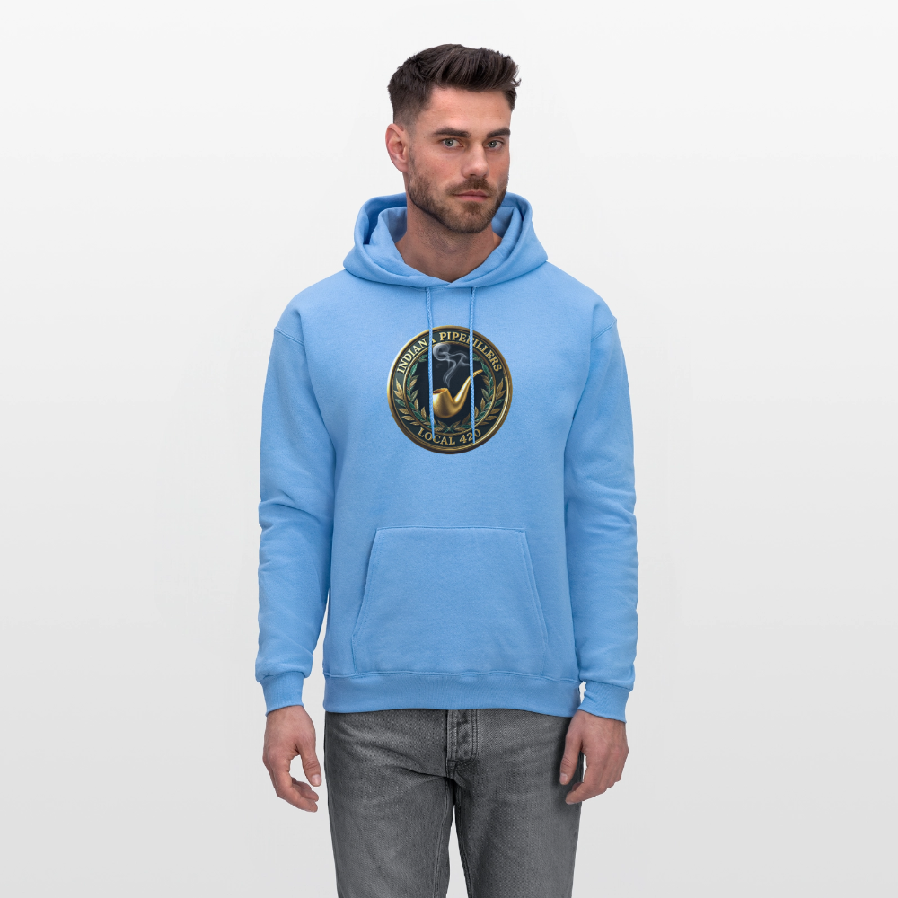 INDIANA PIPEFILLERS LOCAL 420 F/B DESIGN Men's Hoodie - carolina blue