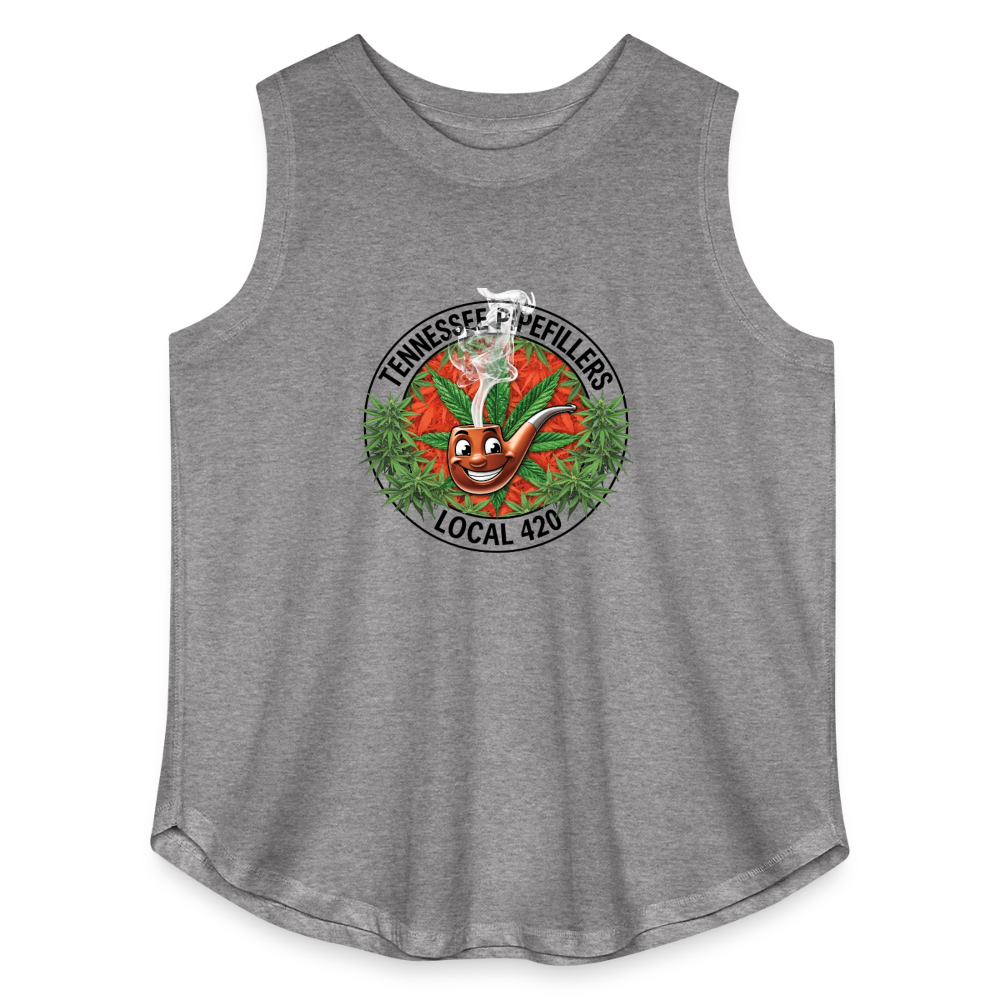 TENNESSEE PIPEFILLERS LOCAL 420 Women's Curvy Relaxed Tank Top - granite heather 