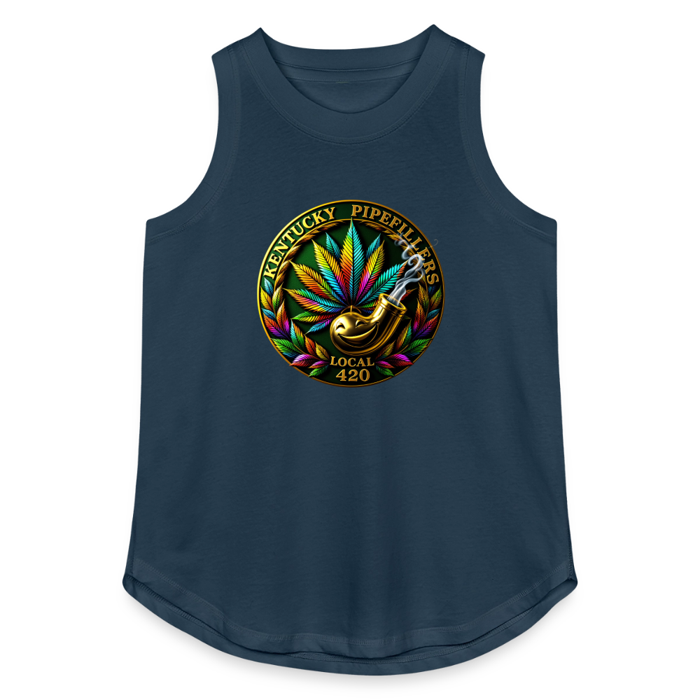 KENTUCKY PIPEFILLERS LOCAL 420 Women's Relaxed Tank Top - denim