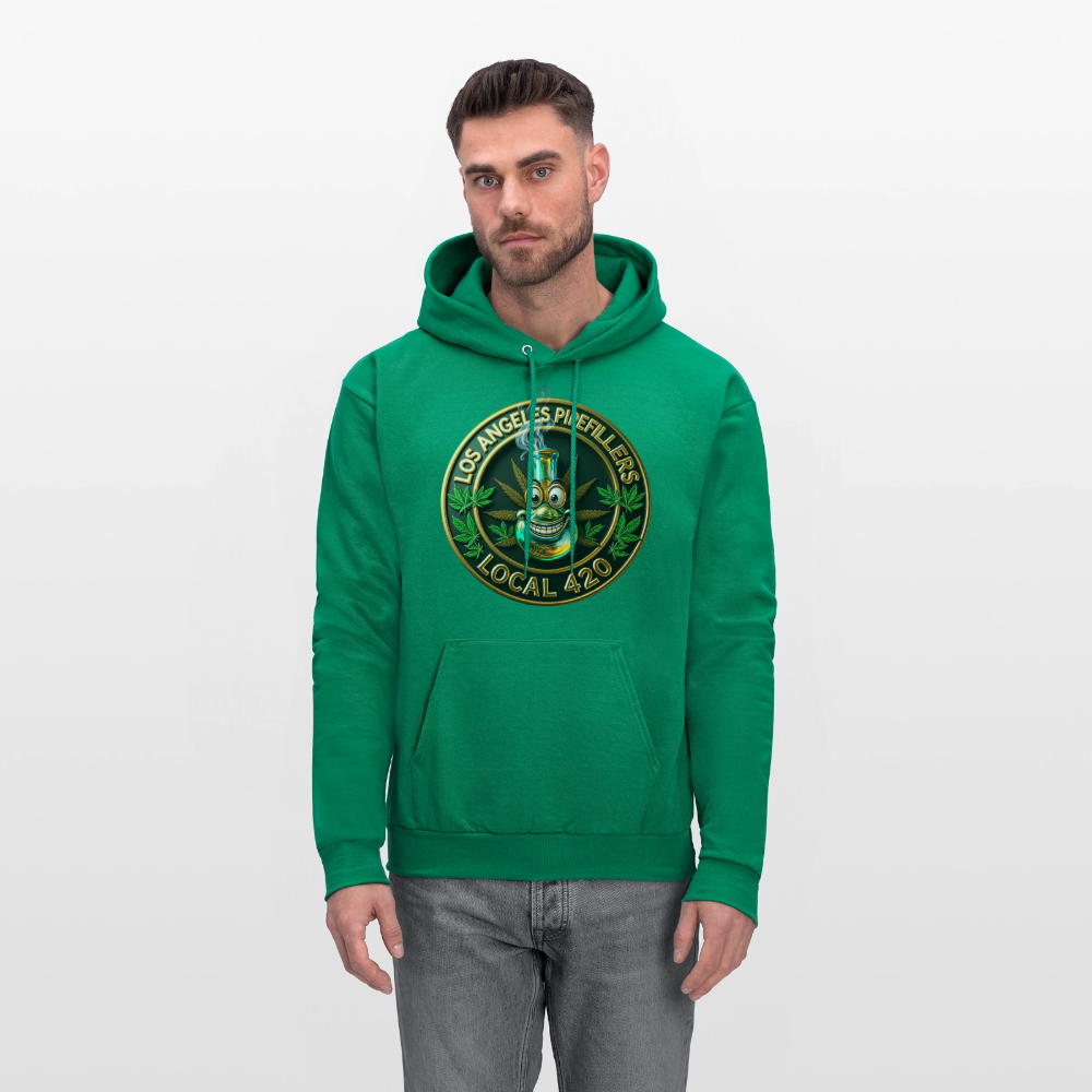 LOS ANGLES PIPEFILLERS LOCAL 420 Men's Hoodie - kelly green