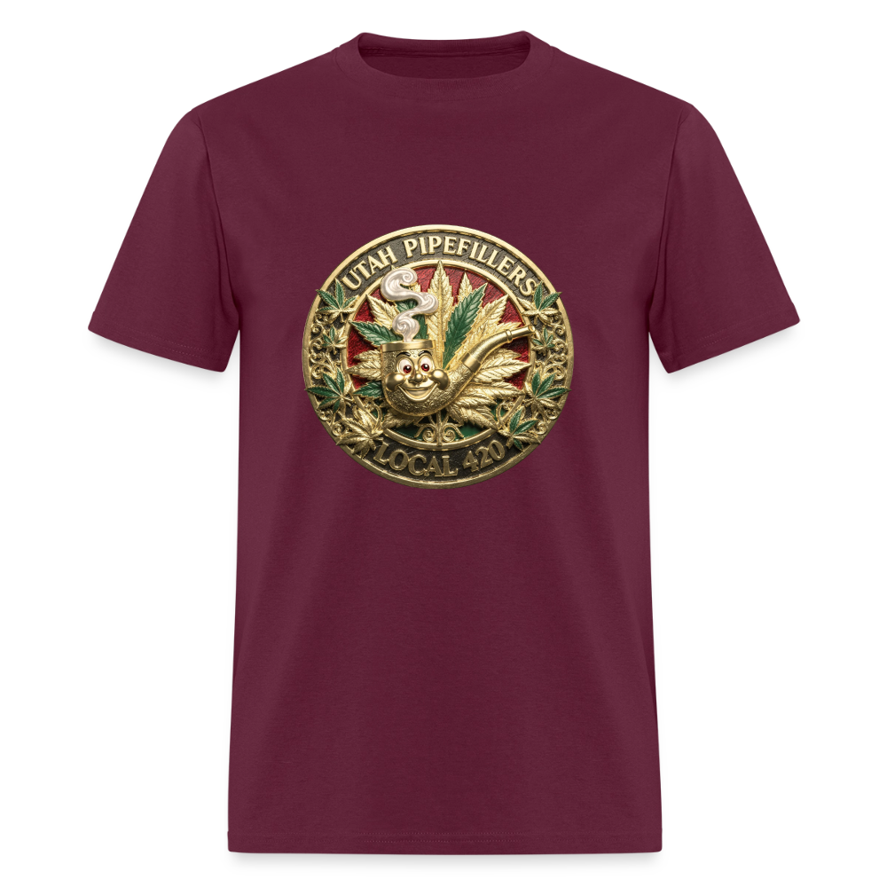 UTAH PIPEFILLERS LOCAL 420 Men's T-Shirt - burgundy