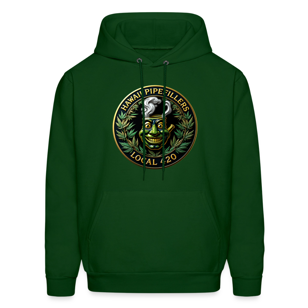 HAWAII PIPEFILLERS LOCAL 420 Men's Hoodie - forest green