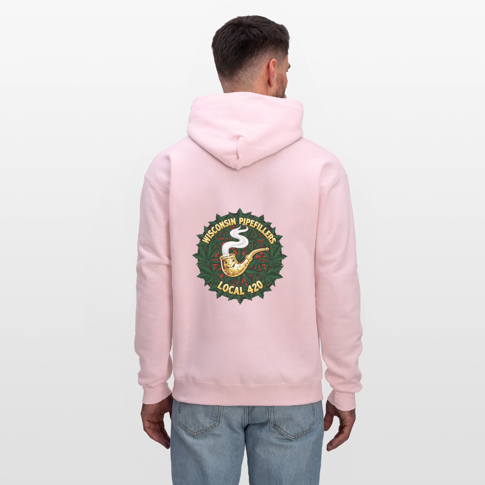 WISCONSIN PIPEFILLERS LOCAL 420 Men's Hoodie - pale pink